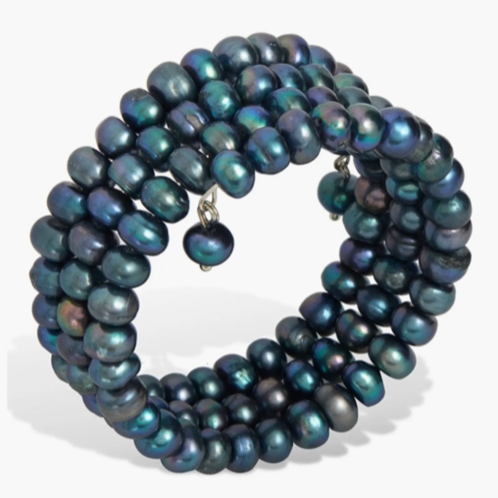 Freshwater Peacock 6-7mm Pearl Wrap Bracelet from SAVVY CIE JEWELS